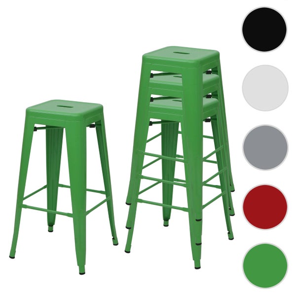 Barhocker aus Metall, stapelbar