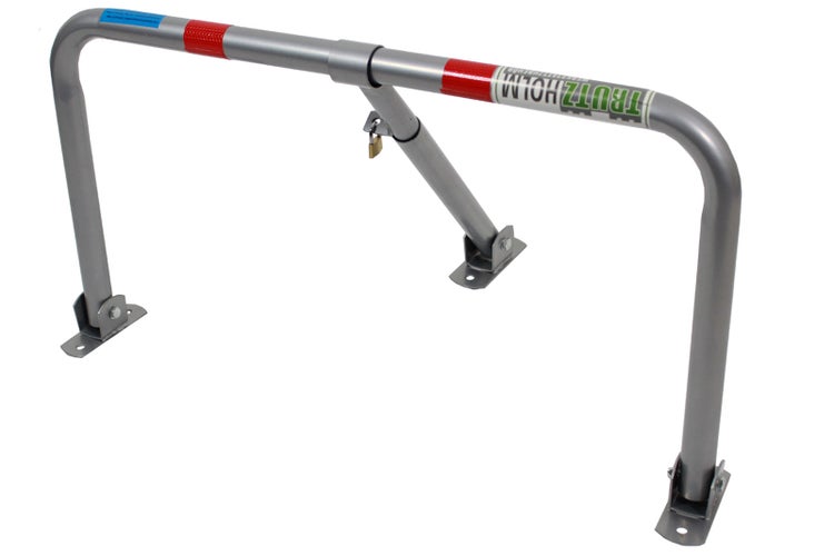 Parkbügel aus Stahl mit Schloss