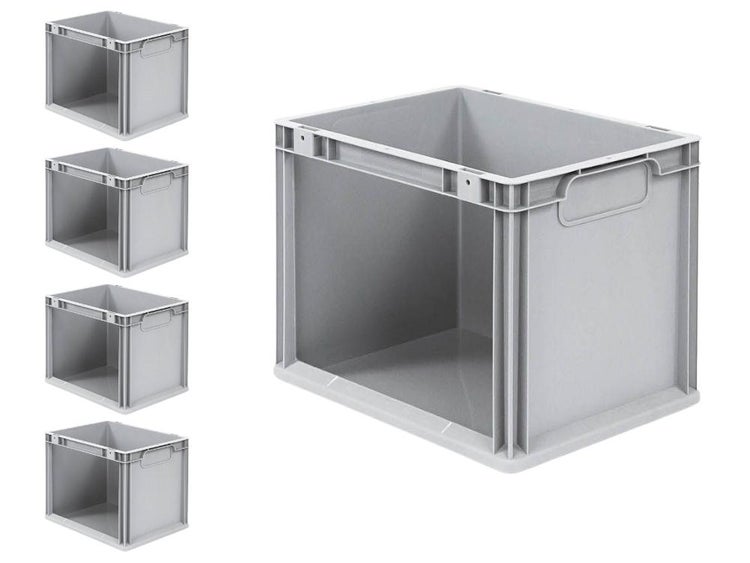 PROREGAL SparSet 5x Eurobox NextGen Store HxBxT 32 x 30 x 40 cm 30 Liter Seite Offen Eurobehälter Transportbox