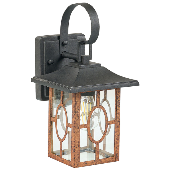 Wandleuchte im Laternenstil mit klarem Glas