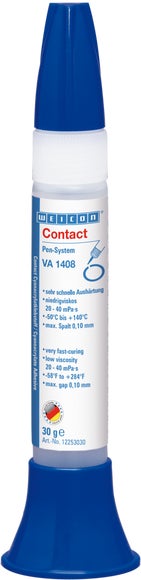 WEICON VA 1408 Cyanacrylat-Klebstoff | feuchtigkeitsbeständiger, niedrigviskoser Sekundenklebstoff | 30 g