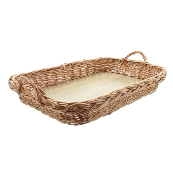 FRANK FLECHTWAREN | Tablett Weidengeflecht, WEIDE, 50 x 35 x 8 cm