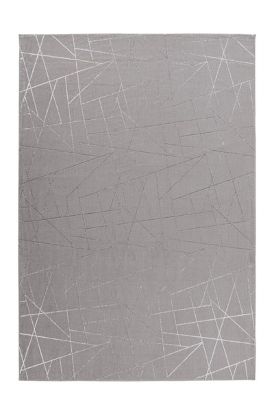 Kurzflor Teppich Majestique Taupe / Silber Modern 120 x 170 cm