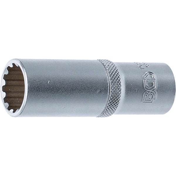 BGS Steckschlüssel-Einsatz Gear Lock tief Antrieb Innenvierkant 12,5 mm (1/2) SW 18 mm - 10258