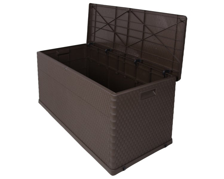 Ondis24 Kissenbox Sitztruhe Rattan braun, Aufbewahrungsbox, Box