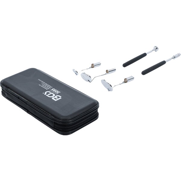 BGS Technic Inspektionsspiegel Set mit Teleskopstangen und Transportkoffer