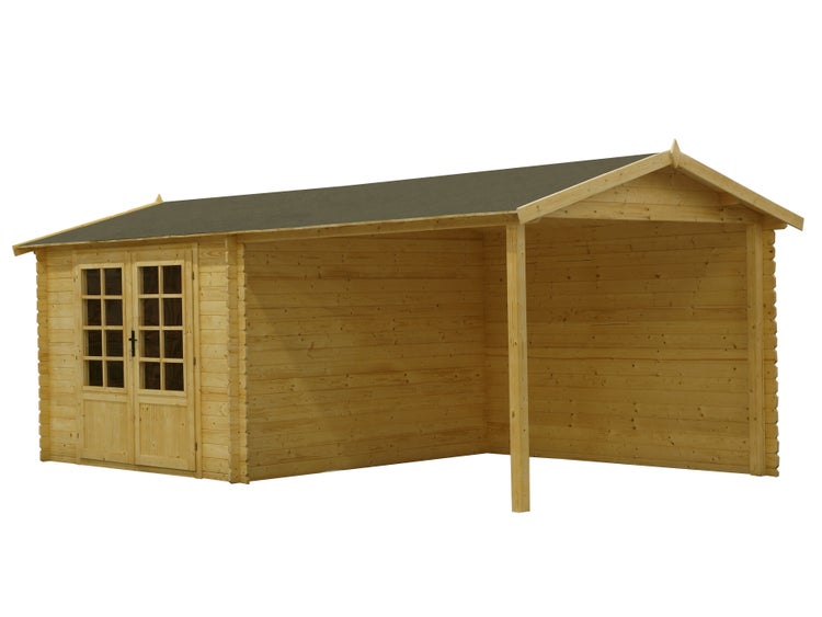 Gartenhaus, Gerätehaus 18,52m2 - 5,70x2,95m - 24mm - Imprägniert