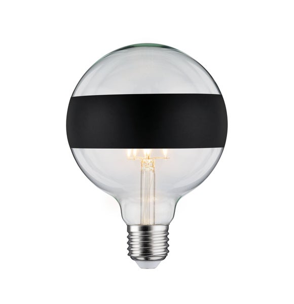 Modern Classic Edition Standard 230V LED Globe Ringspiegel E27 640lm 6,5W 2700K dimmbar Ringspiegel Schwarz matt
