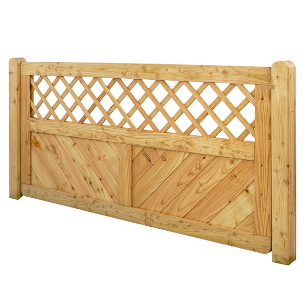 Holzzaun mit Rautenmuster