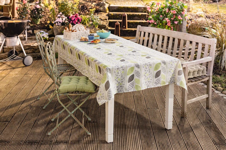 FRANK FLECHTWAREN | Tafeldecke Blattreigen, BAUMWOLLE, POLYESTER, 135 x 240 cm