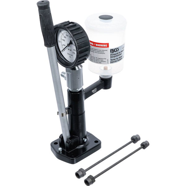 BGS Diesel Einspritzdüsen Prüfgerät mit Manometer und Prüfanschlüssen