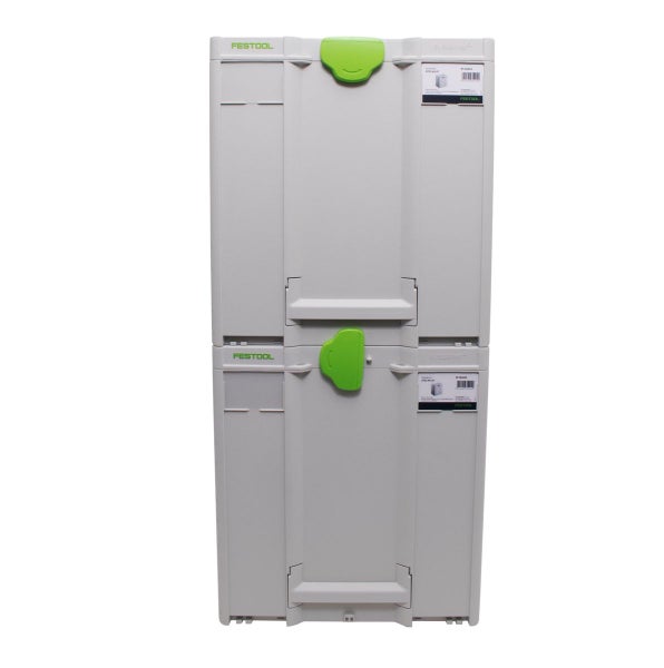 Zwei Festool Systainer Werkzeugkoffer übereinander gestapelt