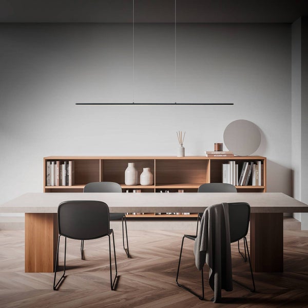 quitani LED Margita dimmbar (Modern) in Schwarz aus Aluminium (1 flammig, ) Wohnzimmerleuchte