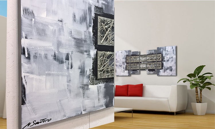 Das moderne Bild -Warm Coldness- 180x70x2 cm handgemaltes Unikat