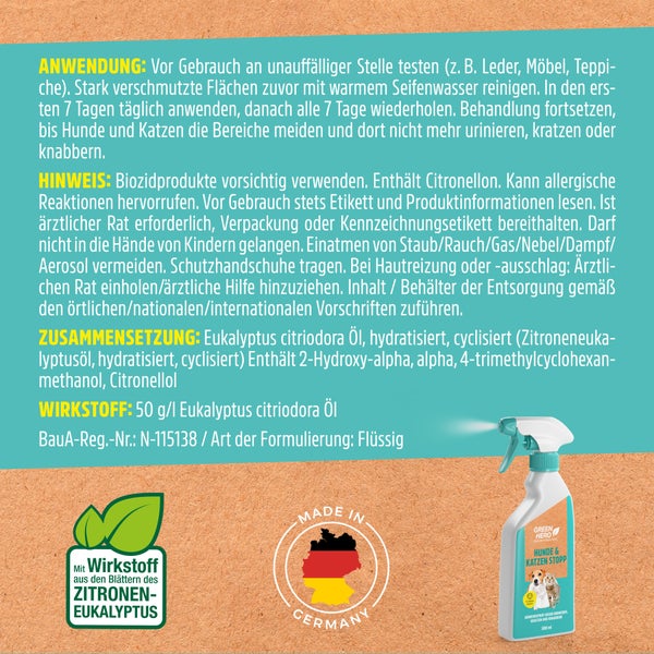 Hunde & Katzen Stopp - Hundeschreck Fernhaltespray Katzenschreck Hundevertreiber