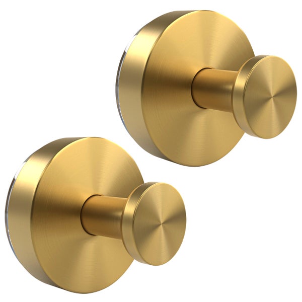EAVY Handtuchhaken Edelstahl Gold mit Saugnapf 2er Pack