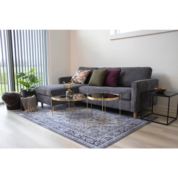 Hawai Teppich 160x230 cm schwarz und weiß. 160 X 230 X 1 cm