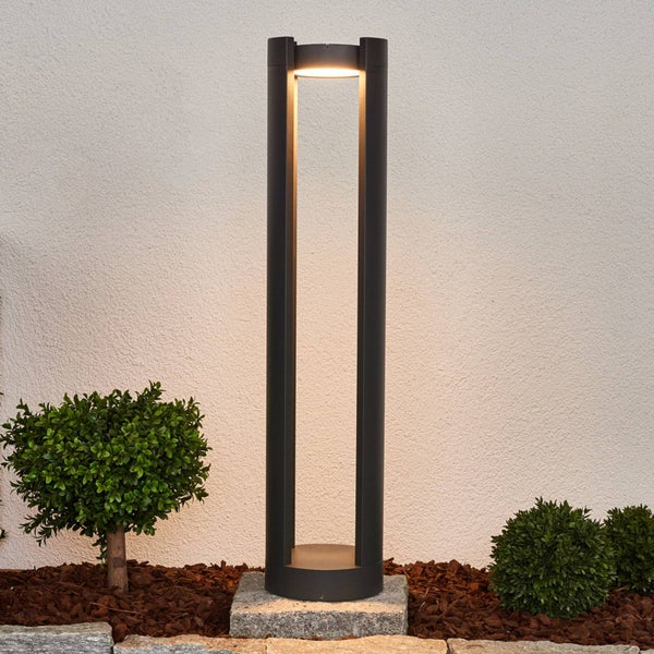 Lucande LED Wegeleuchte Pollerleuchte 80 cm, Aussenleuchte Garten 350° schwenkbarer Kopf Gartenlampe IP65 Außenstehleuchte Wegelampe Außenlampe