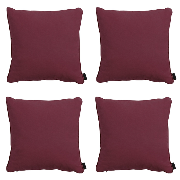 Dekokissen Panama bordeaux - ca. 45x45 cm - 4er-Set