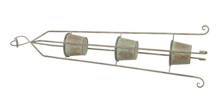 FRANK FLECHTWAREN | Pflanzsäule Herz, METALL, 25 x 20 x 104 cm