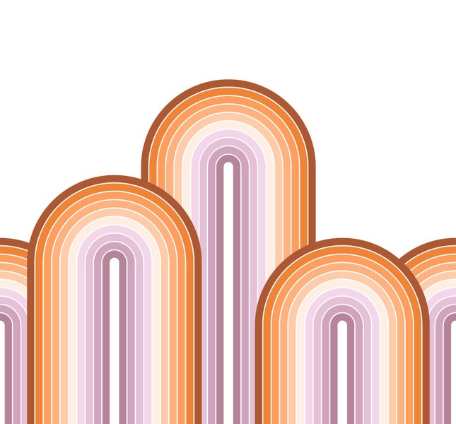 Mehrere U-förmige Linien bilden Bögen