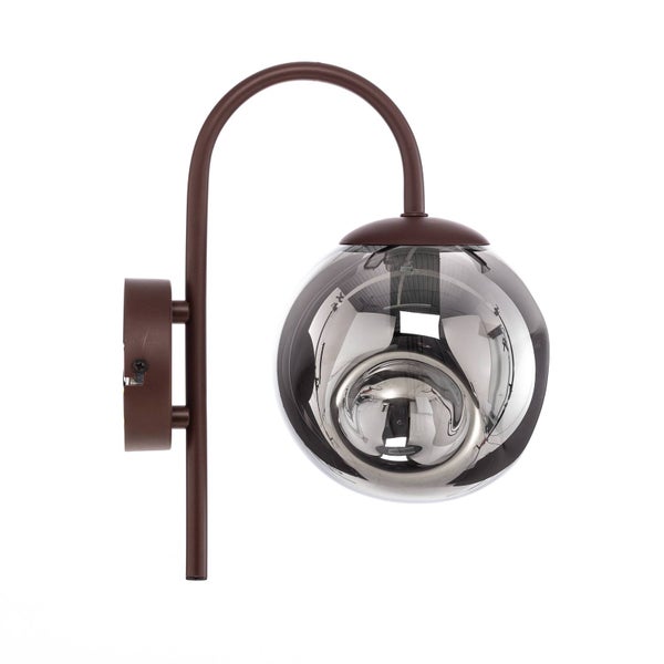 Lindby Wandleuchte, Wandlampe Innen Valentina (Design Modern) in Braun aus Metall (1 flammig E14) - Wandstrahler Wandbeleuchtung Schlafzimmer / Wohnzimmer Wohnzimmerleuchte