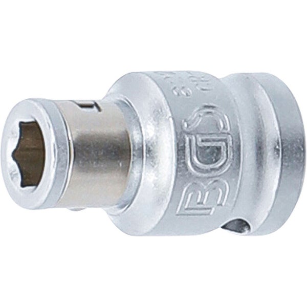BGS Bit-Adapter mit Haltekugel Innenvierkant 10 mm (3/8) Innensechskant 6,3 mm (1/4) - 8225