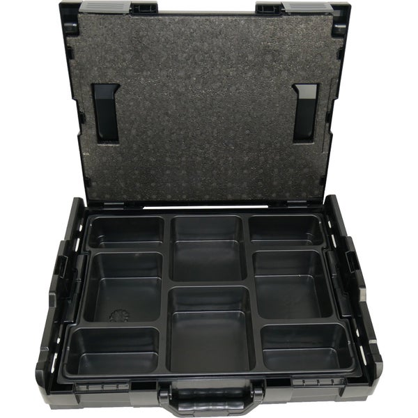 BS Systems L-Boxx 102 schwarz inkl. Kleinteileeinsatz 8 Fächer