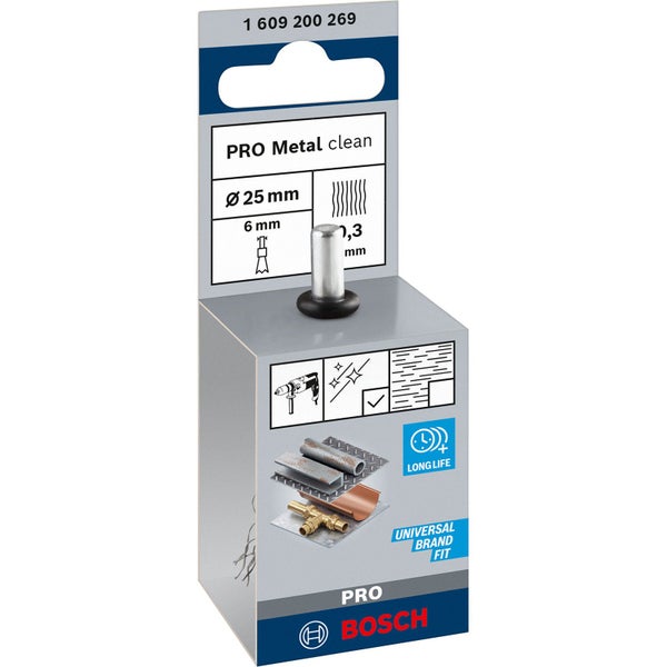 Bosch PRO Metal clean Endbürste 25 x 0,30 mm gerader Schaft - 1609200269