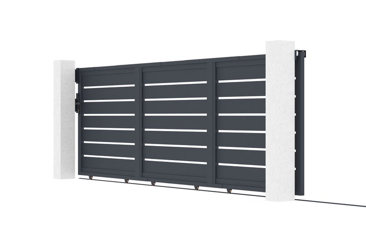Schiebetor 4,5 m VOGEL H.140 graues Aluminium