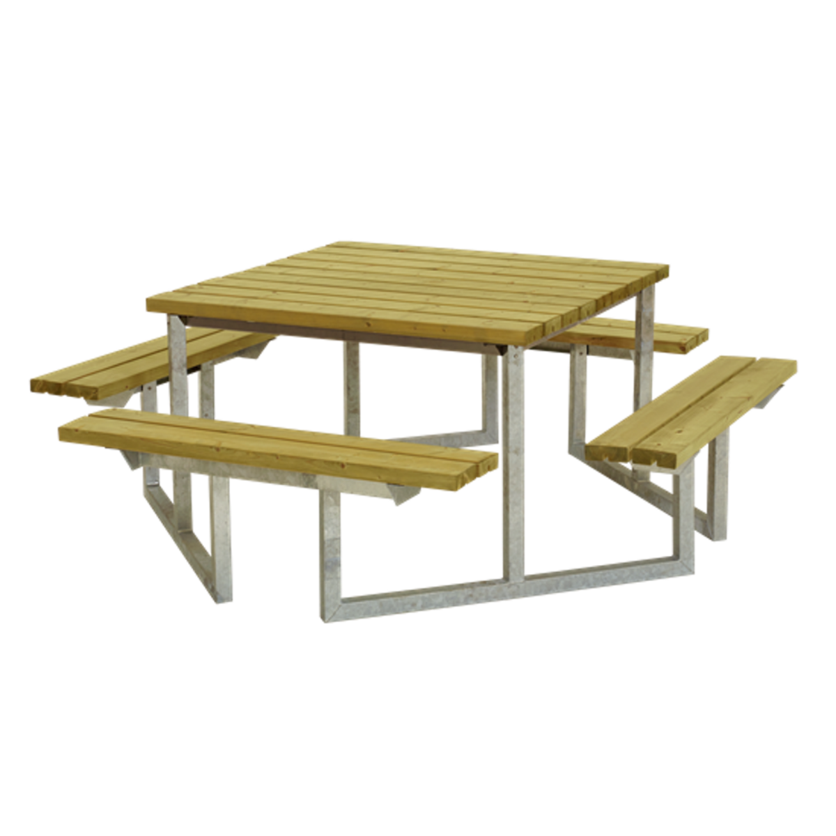 Picknicktisch, Gartentisch, Gartenmöbel  TWIST - 8 Sitzplätze - KDI Holz - Natur