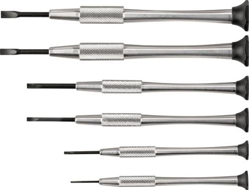 Satz von sechs Schlitzschraubendrehern mit unterschiedlichen Grössen