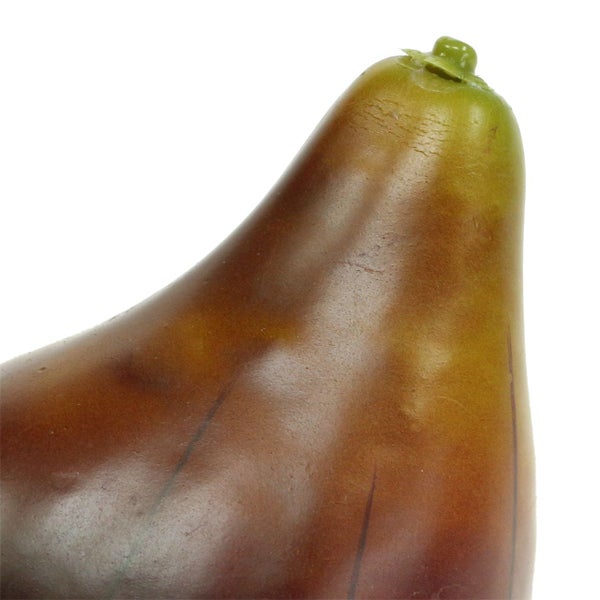Nahaufnahme einer künstlichen Aubergine