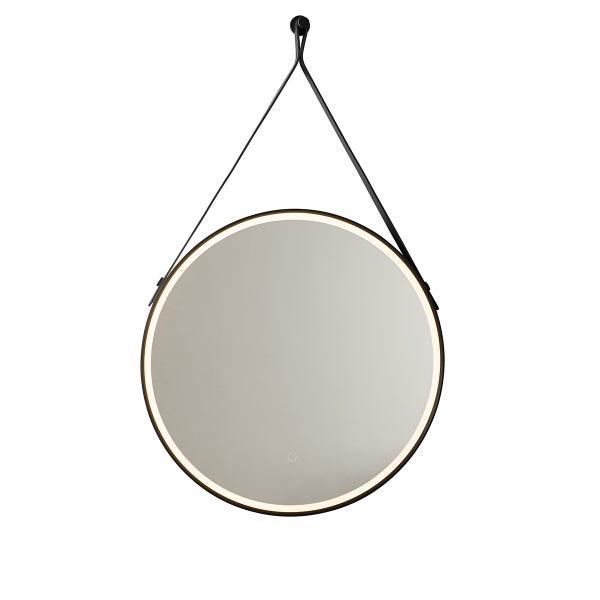 Runder Spiegel mit LED-Beleuchtung und Aufhängung