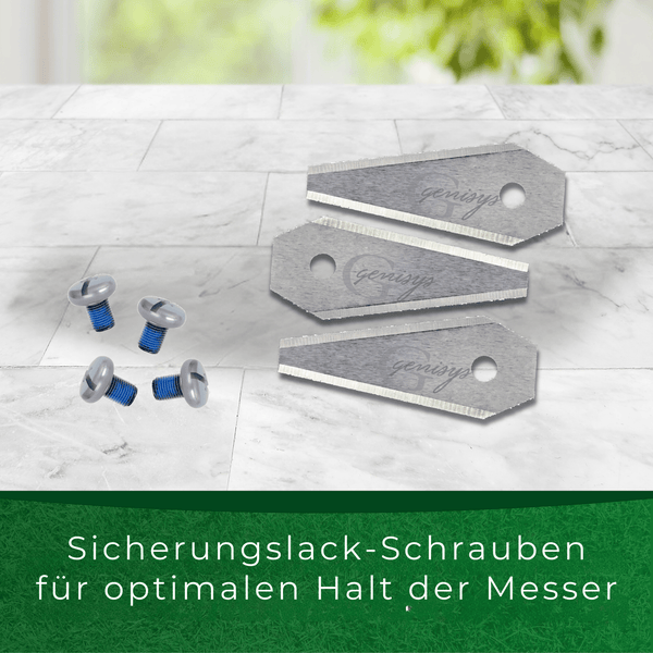 Genisys Messer und Schrauben für Rasenmähroboter