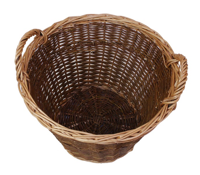 FRANK FLECHTWAREN | Füllkorb Weidengeflecht, groß, WEIDE, Ø 50 x 39 cm