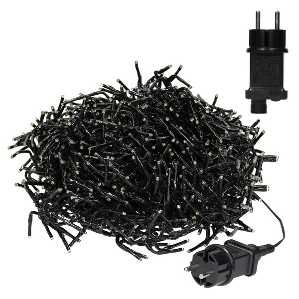 LED Lichterkette für den Innen- und Außenbereich mit Stecker und Anschluss für die Weihnachtsbeleuchtung