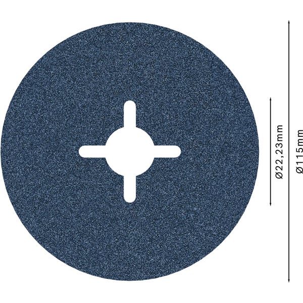 Schleifscheibe mit den Maßen 22,23 mm und 115 mm