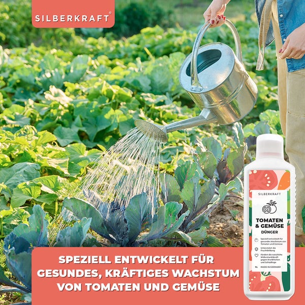 SILBERKRAFT Tomatendünger – Für gesunde Tomaten – NPK Flüssigdünger – 1 Liter