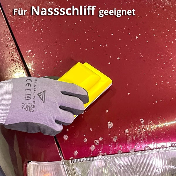 Geeignet für Nassschliff auf einem Auto.