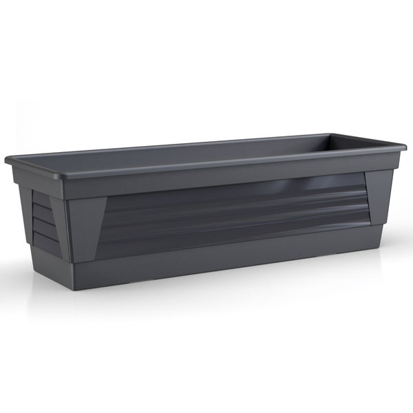 Plastard Blumenkasten Anthrazit 60x21x17 cm Pflanzkasten Balkonkasten Pflanzkübel