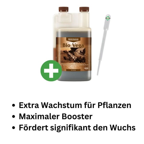 Canna Bio Vega 5 Liter – 100% Biologischer Grow Dünger für die Wachstumsphase – Fördert gesundes Pflanzenwachstum – Ideal für Tomaten, Orchideen & viele Pflanzen – Präzise Dosierung mit Pipette