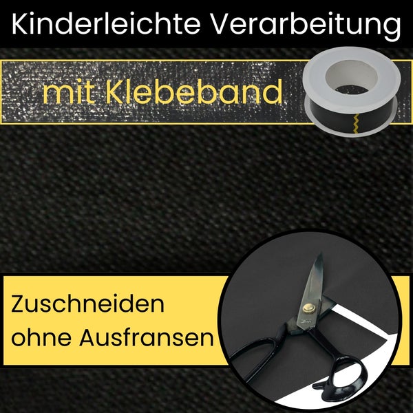 AMF Life Dachunterspannbahn, Dachfolie, Dampfsperre, anthrazit, 1,5m x 25m + 1x Klebeband Schwarz
