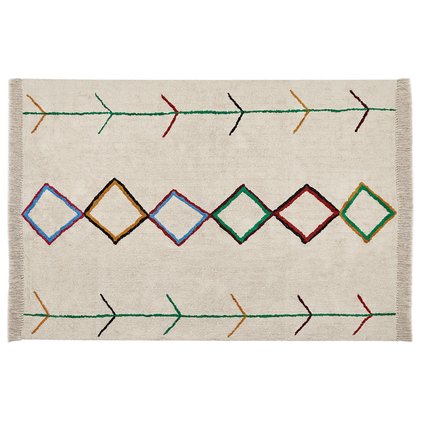 Teppich CETMI Beige 160 x 230 cm Baumwolle