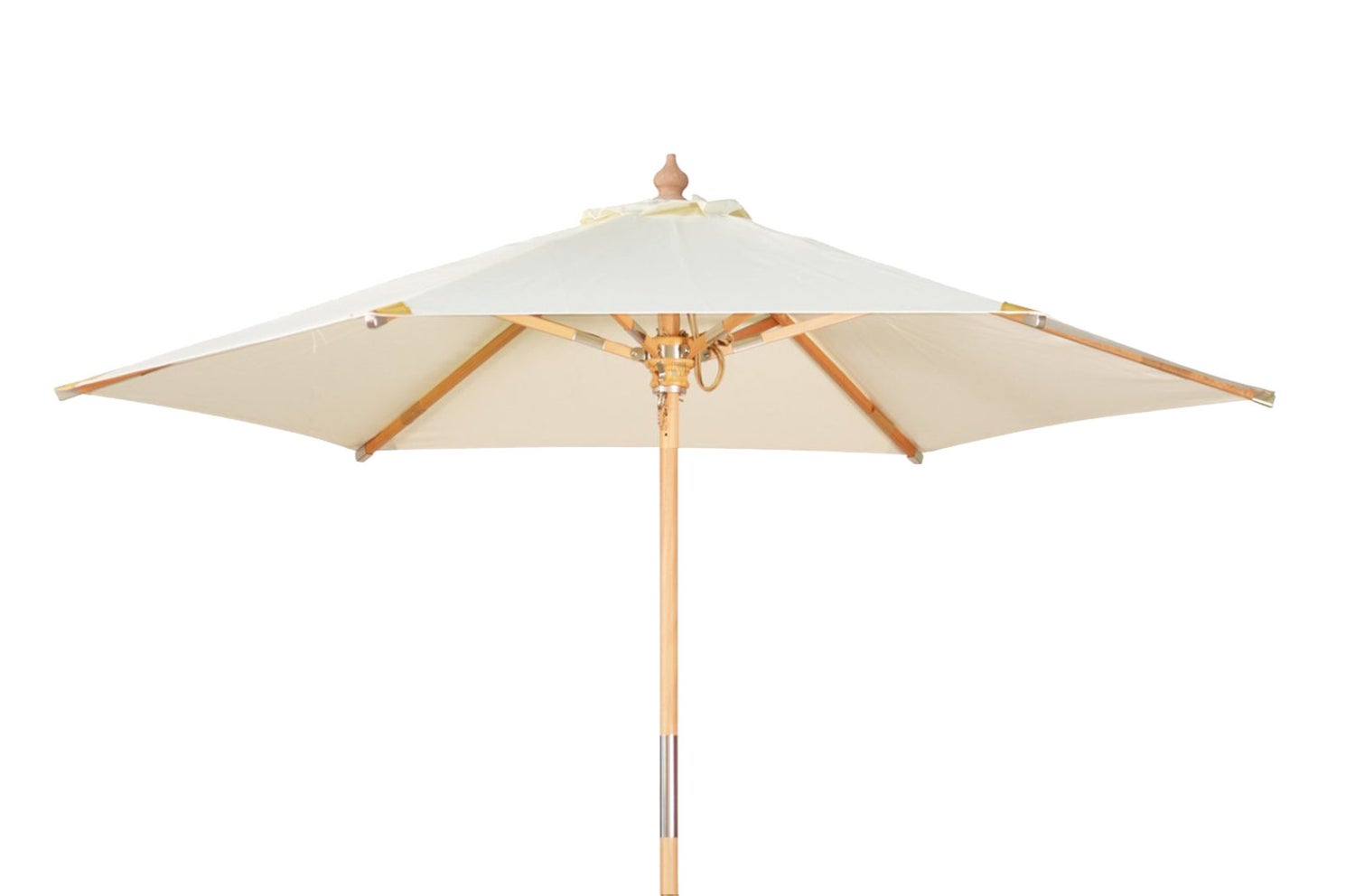 Sonnenschirm 240 cm weiß stylisch Windauslass UPF 50