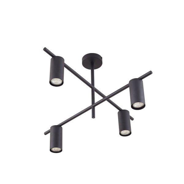 Lindby Deckenlampe Marilou (Modern) in Schwarz aus Metall (4 flammig, GU10) - Deckenleuchte Lampe Wohnzimmerleuchte