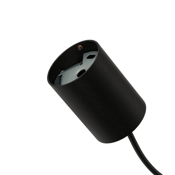Schwarze Lampenfassung mit Kabel