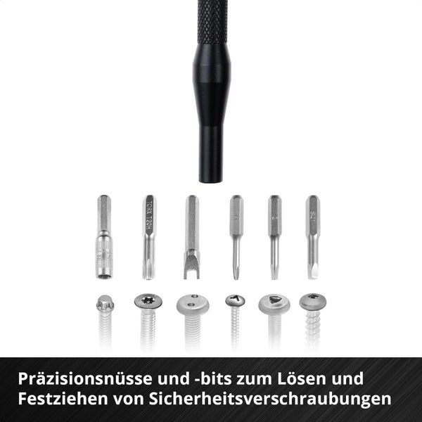 Original Einhell 114-tlg. Präzisions- und Elektronik-Reparatur-Set (Präzisionsbits, Hakendreher-Bit, Präzisionsstecknüsse, Schraubendreher-Bithalter, Adapter inkl. Aufbewahrungsbox)