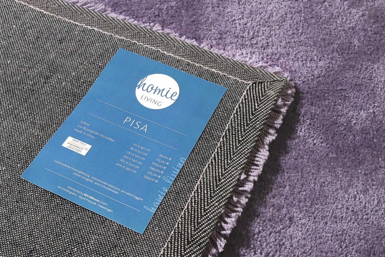 Teppich Lila Hochflor Pisa Homie Living 160x230 cm