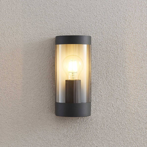 Lindby Junias (spritzwassergeschützt (Modern) in Schwarz aus Edelstahl (1 flammig, E27)